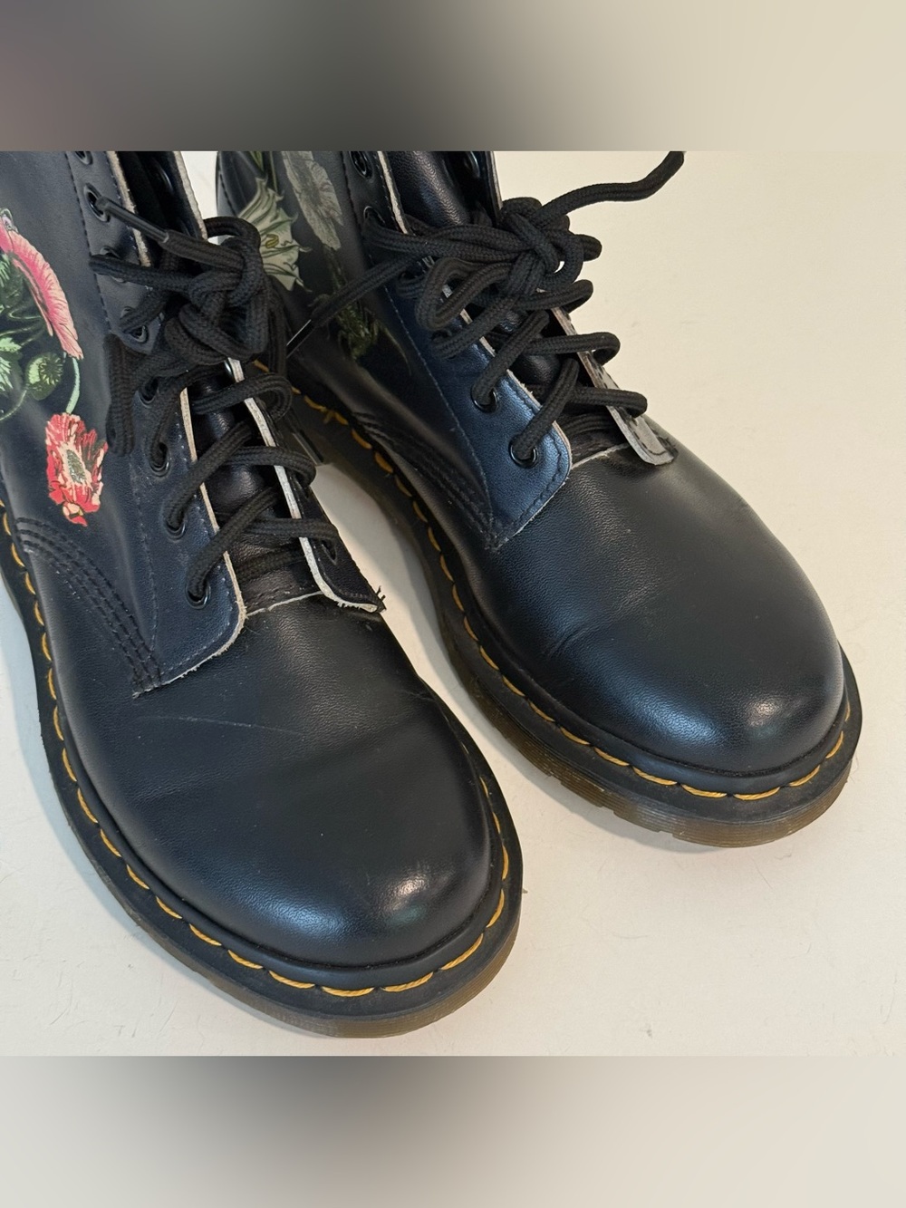 Dr. Martens 1490 WB Wild Botanics Combat Boots Womens Size 8 Floral Spiderweb - Picture 11 of 14